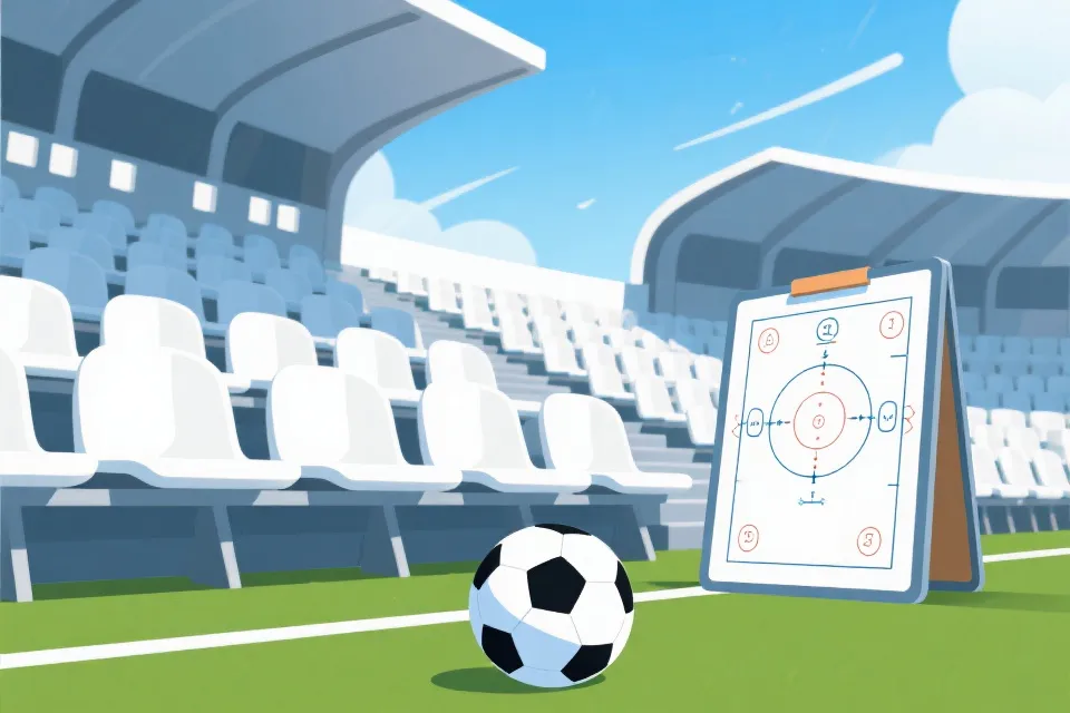 战术板与球场座位的示意图